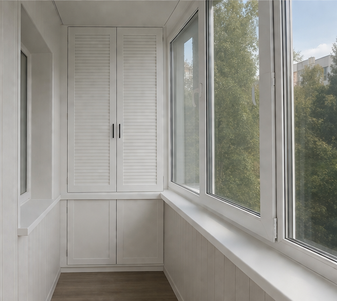 Остекление балкона в Химках — вид 4